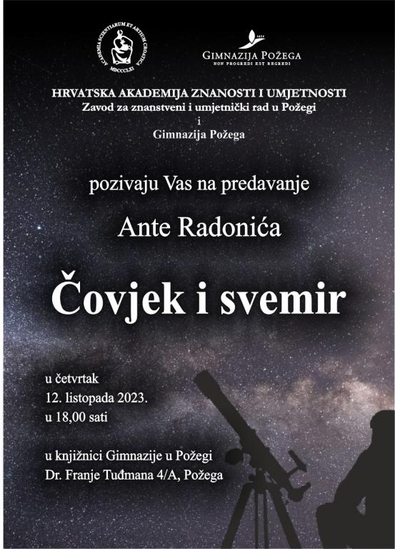 Plakat - predavanje Ante Radonića
